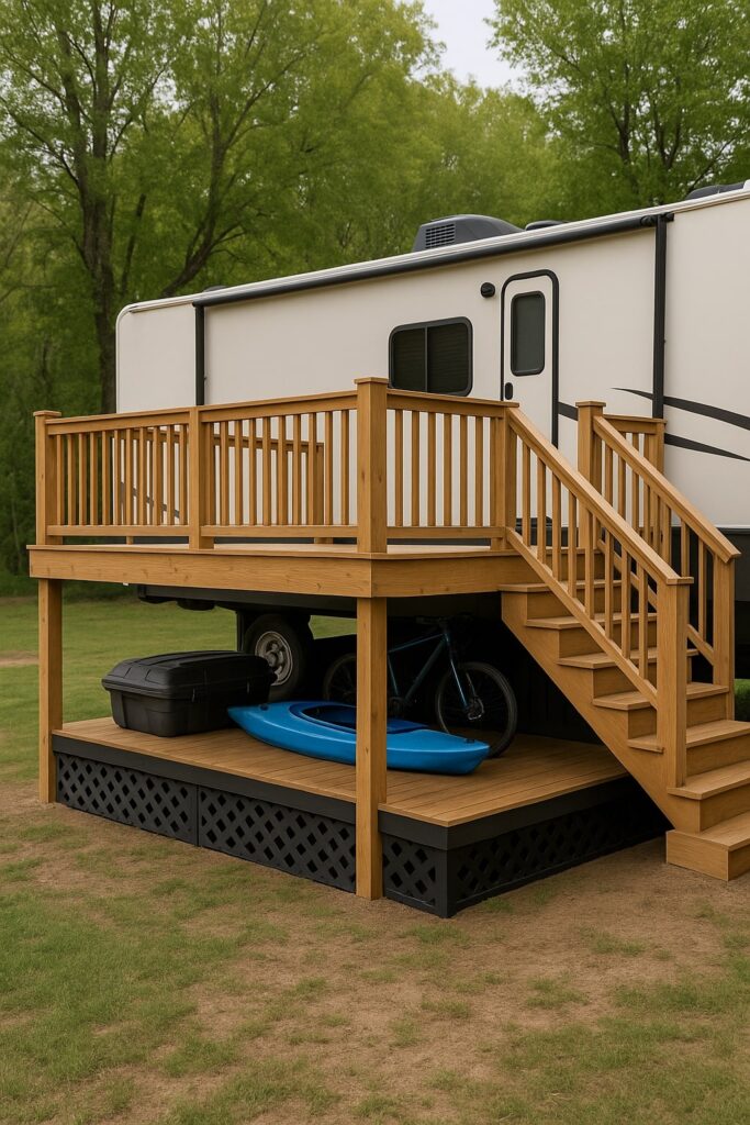 Elevated Deck with Underdeck Storage