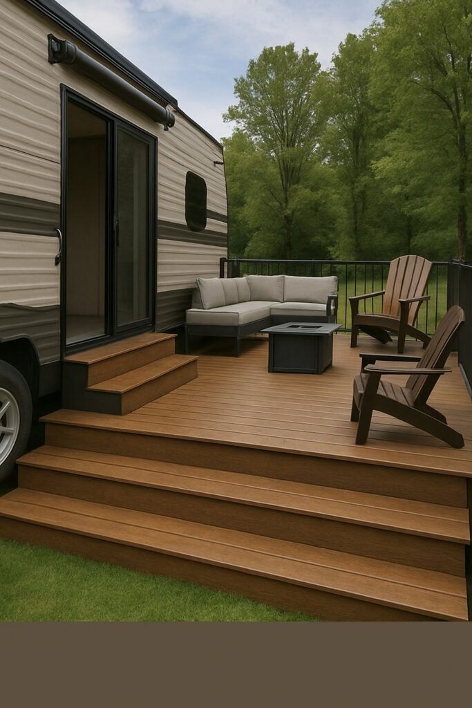 Split-Level Entertaining Deck