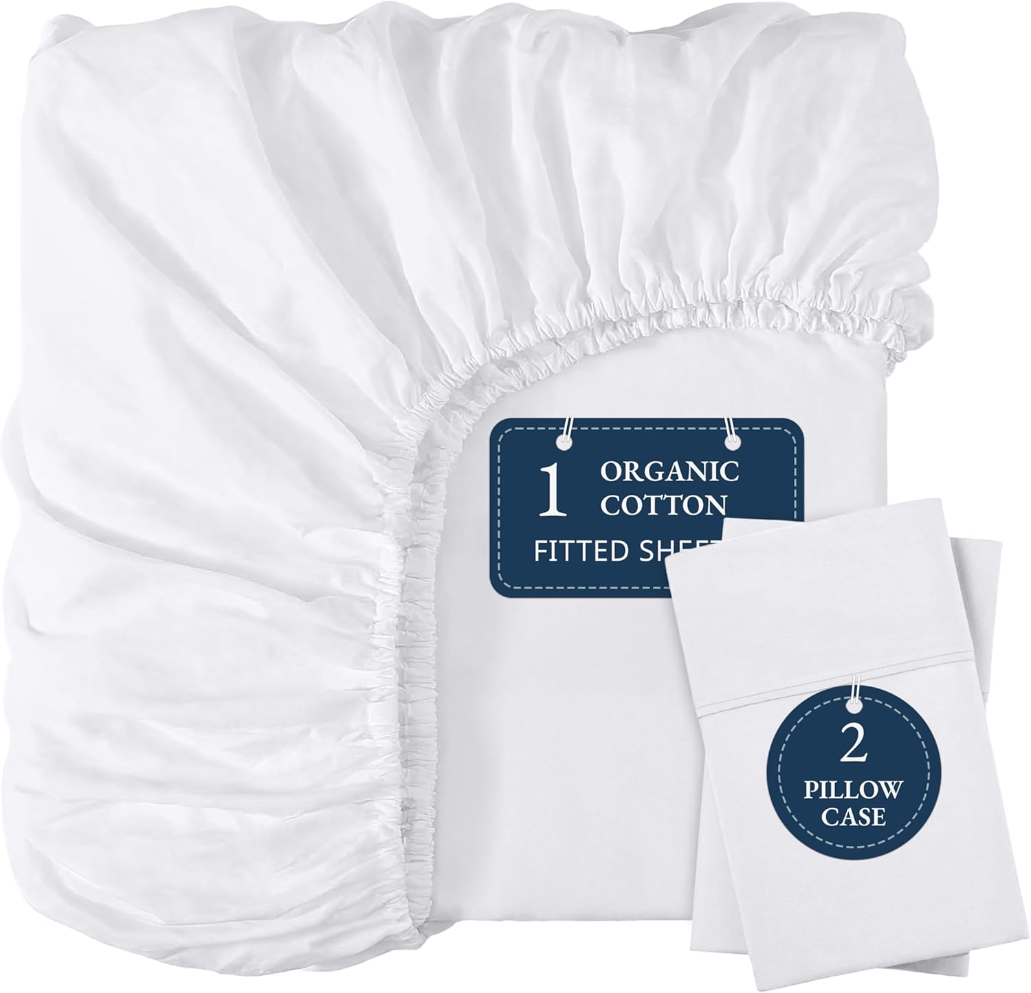 LANE LINEN 100% Organic Cotton Fitted Sheet