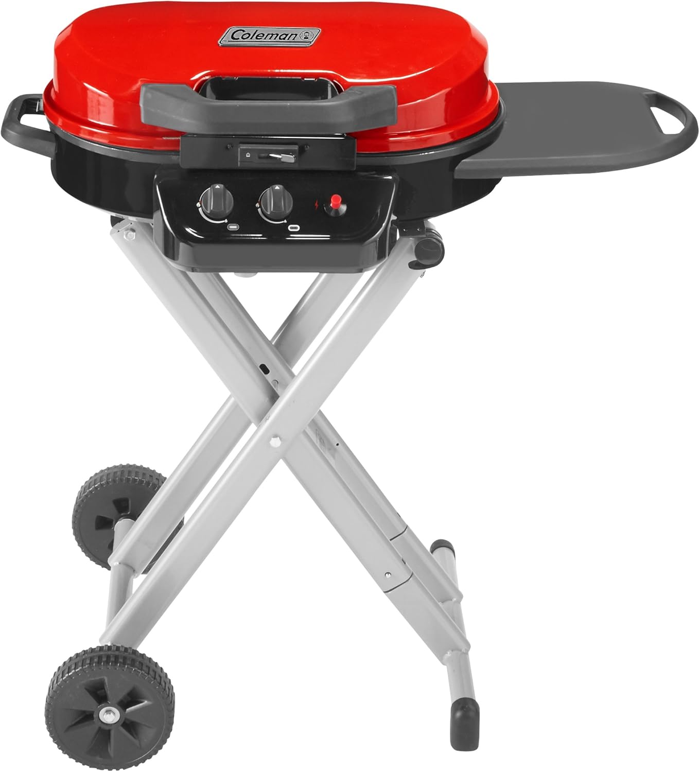 Coleman RoadTrip 225: Portable Propane Grill, Gas Grill with Push-Button Start, Foldable Legs & Wheels, Side Table