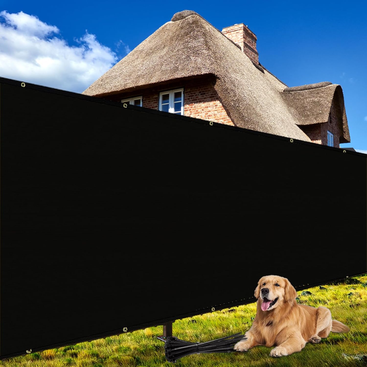 Shade&Beyond 4' X 50' Fence Privacy Screen Heavy Duty 170 GSM Fencing Mesh Shade Net Cover for Wall Garden Back Yard Outdoor Home Decoration