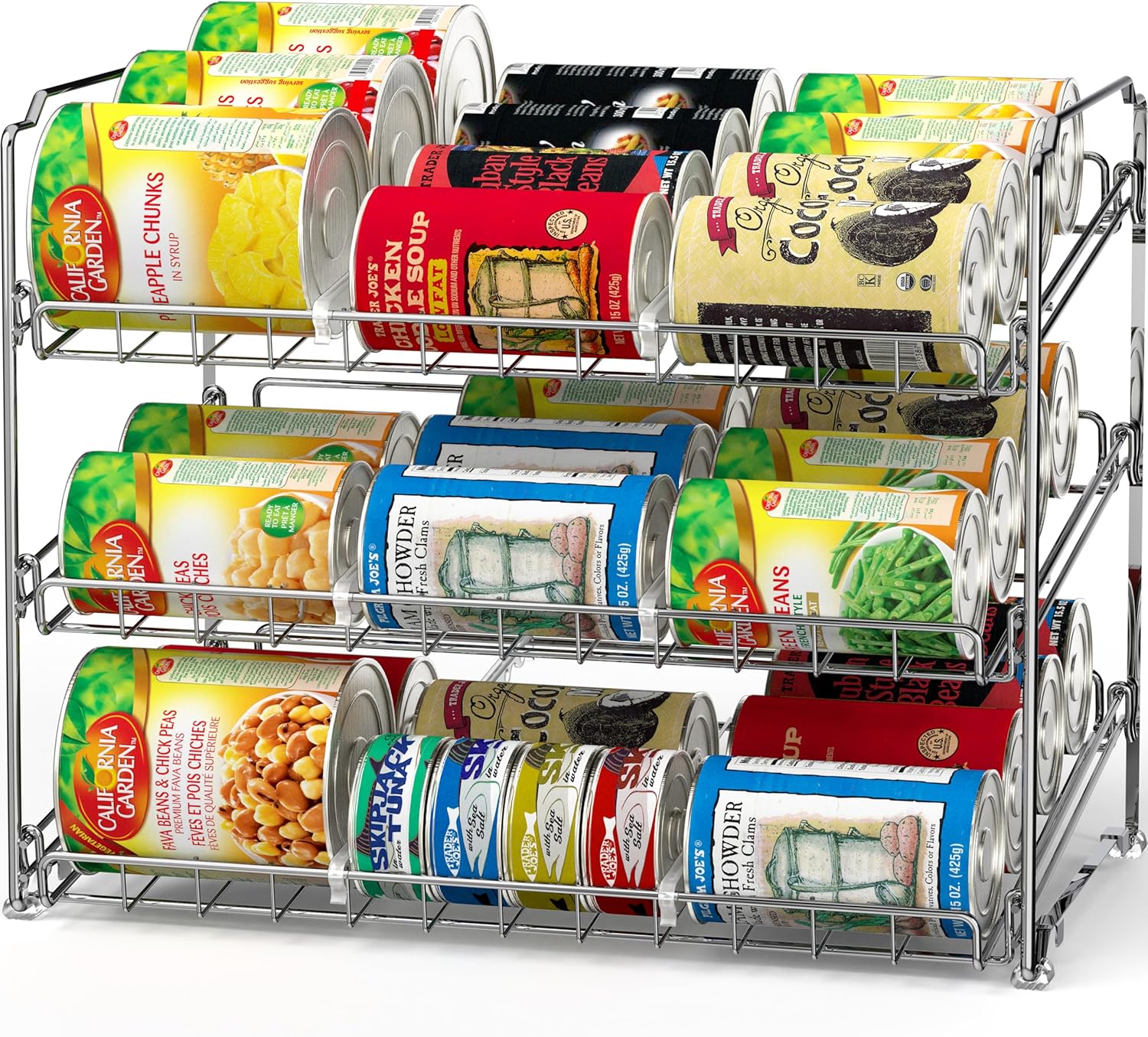 Simple Houseware Stackable Can Rack Organizer