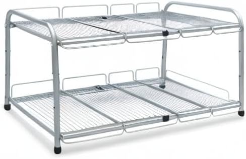 Surpahs 2 Tier Under Sink Expandable Shelf Organizer