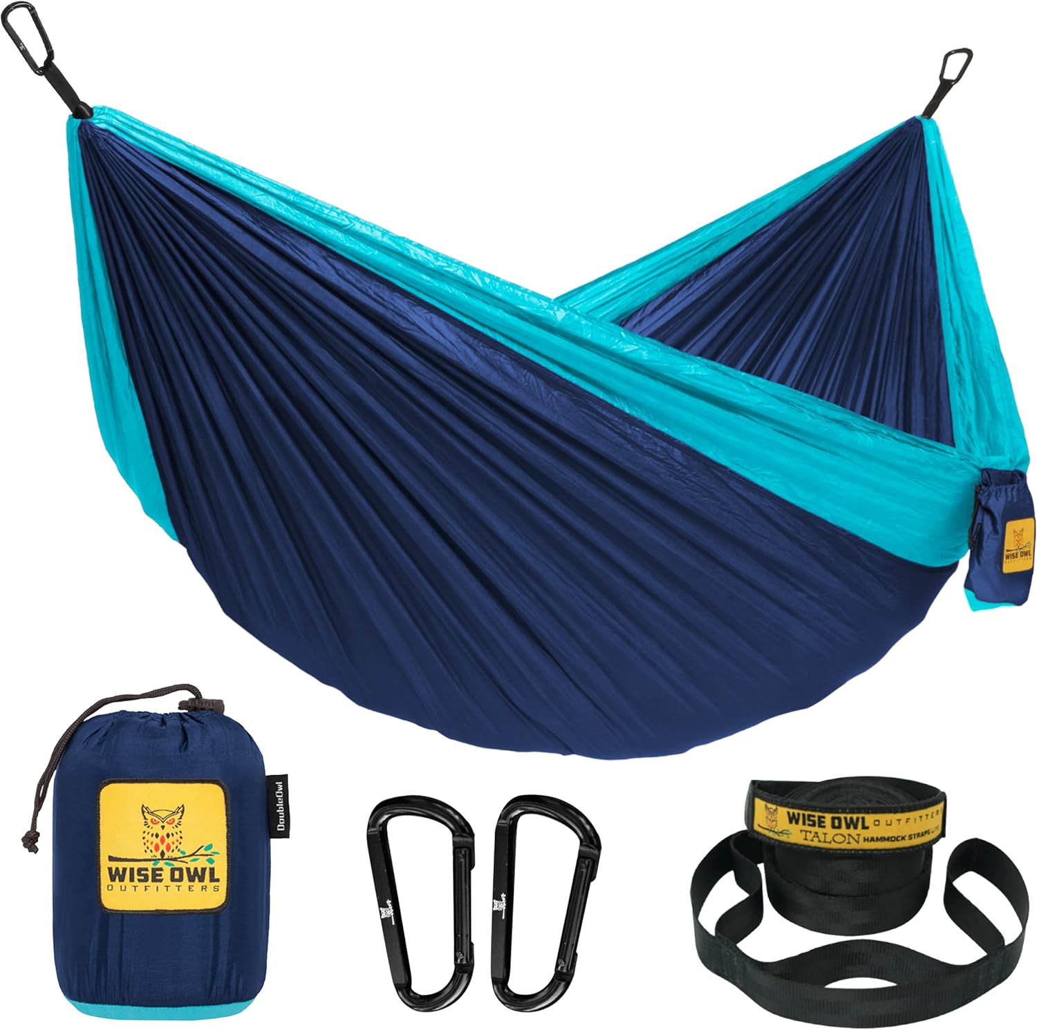 Wise Owl Outfitters Hammock for Camping Hammocks Gear for The Outdoors Backpacking Survival or Travel - Portable Lightweight Parachute Nylon