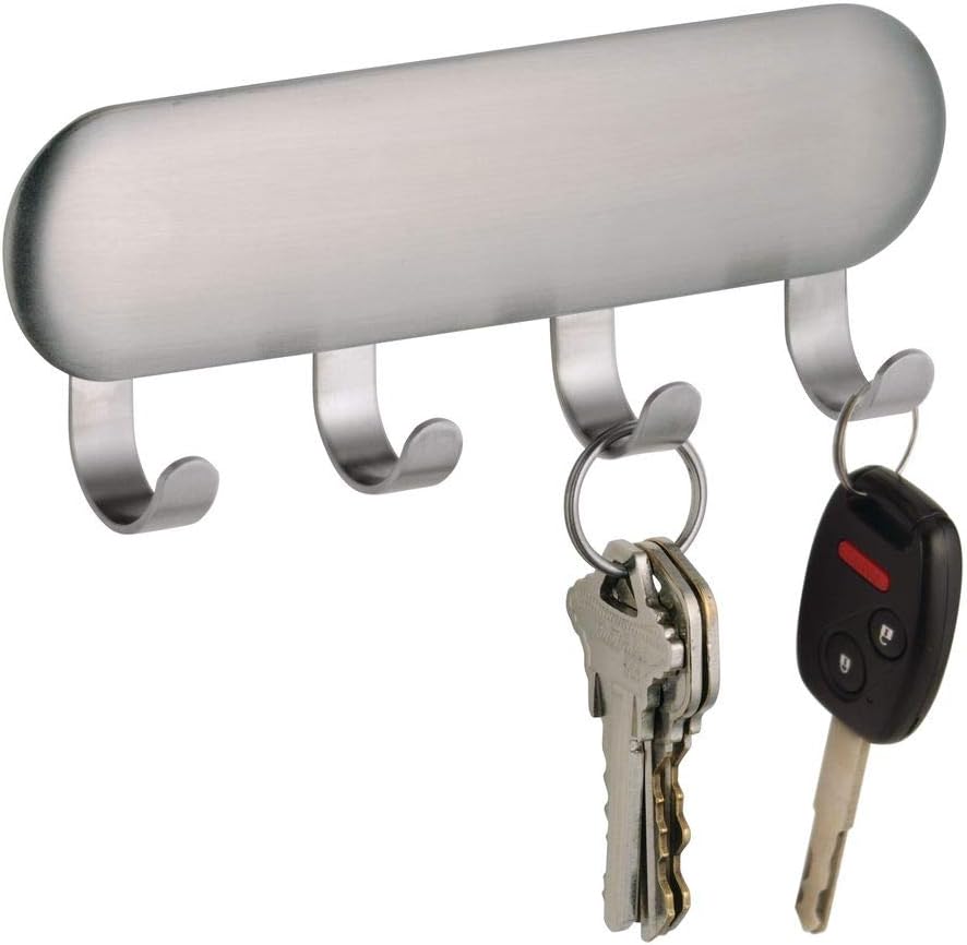 iDesign Forma Self-Adhesive Key Rack Organizer for Entryway