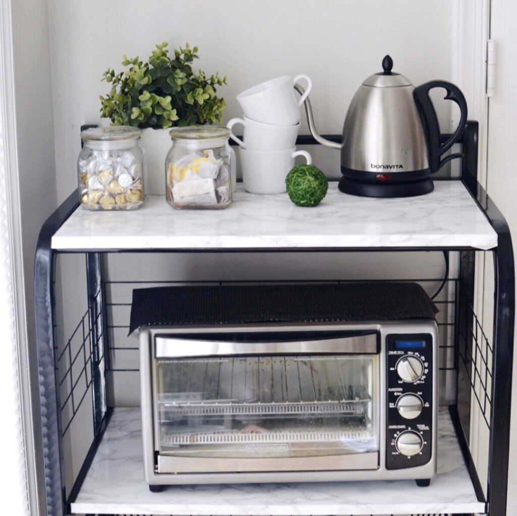 DIY Microwave Cart or Rolling Island