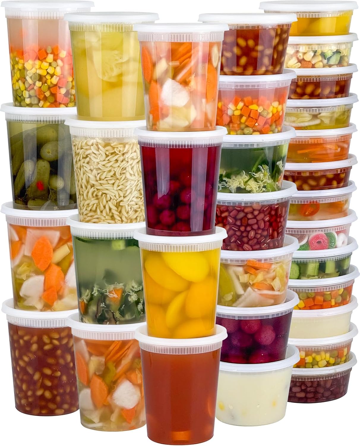 Dipoo 60 Sets (120-Piece) Deli Containers with Lids