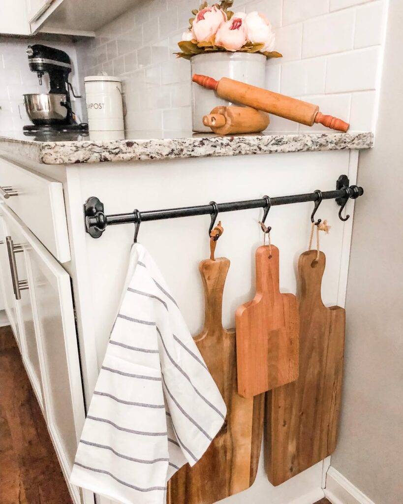 Repurposed Towel Bars and S-Hooks