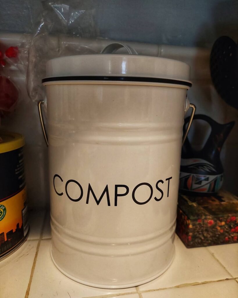 Use Countertop Bins for Trash and Recycling