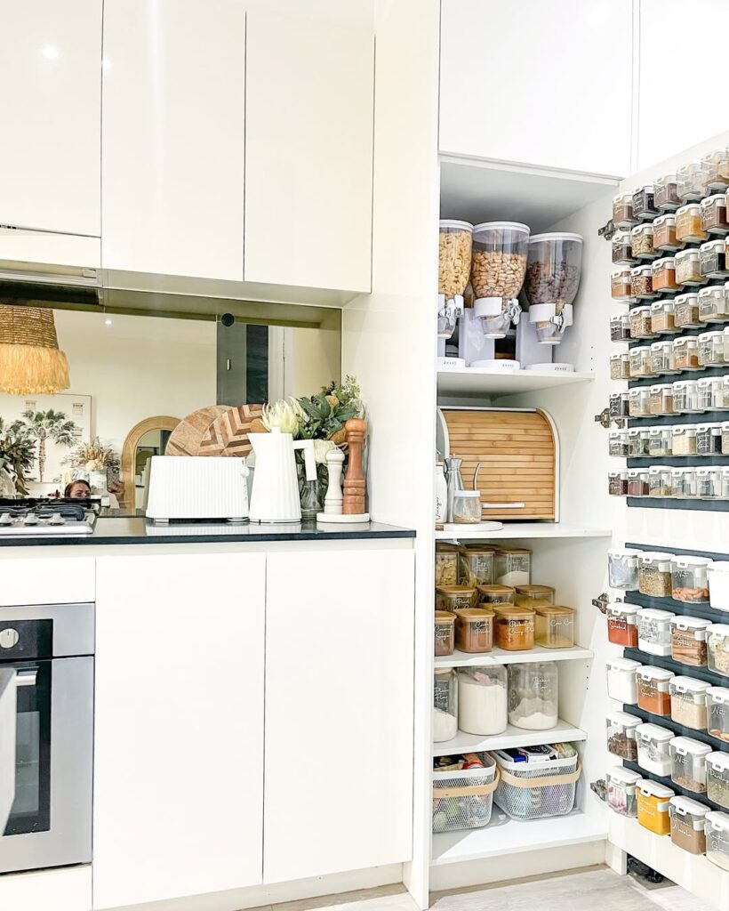 Utilize Vertical Storage with Tall Cabinets and Shelves