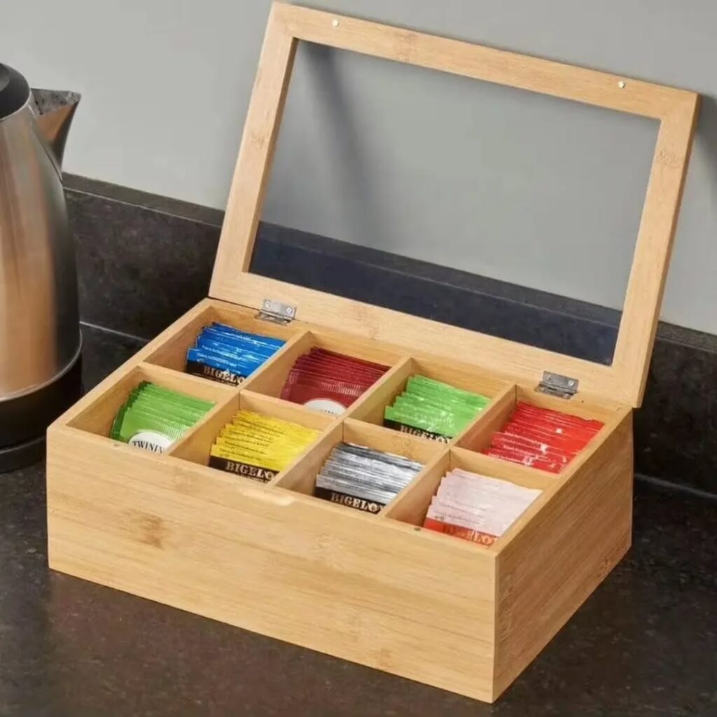 Wooden Tea Chest Organizers