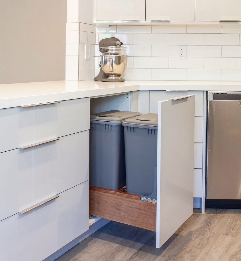 Convert a Cabinet into a Roll-Out Trash & Recycling Bin