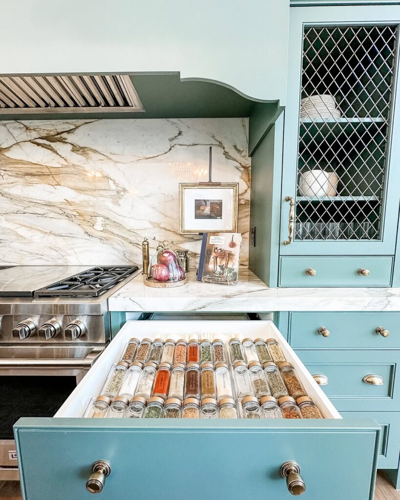 Drawer Spice Storage for Easy Access