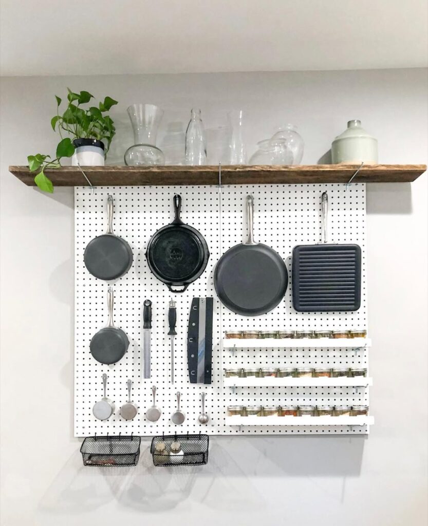  Install a Pegboard Inside Cabinets for Custom Storage