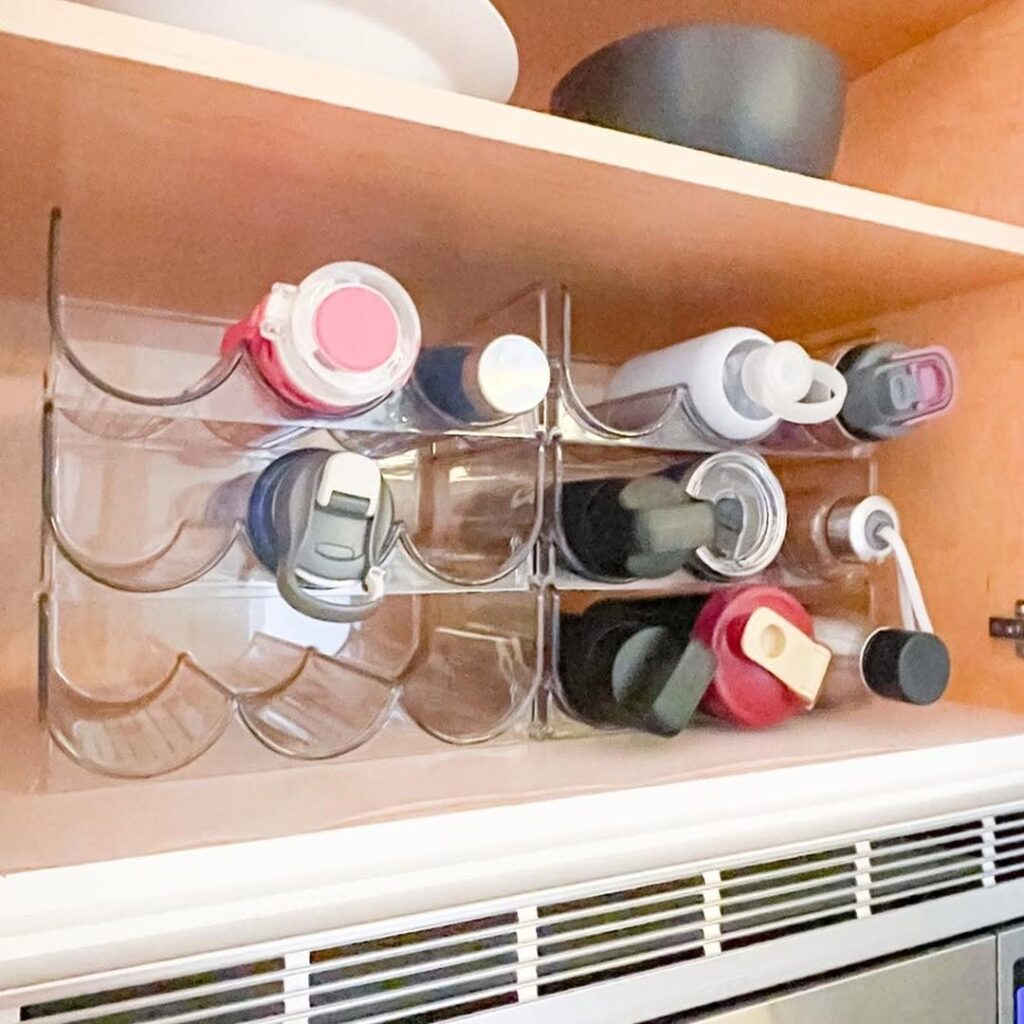 Store Water Bottles Horizontally to Save Space