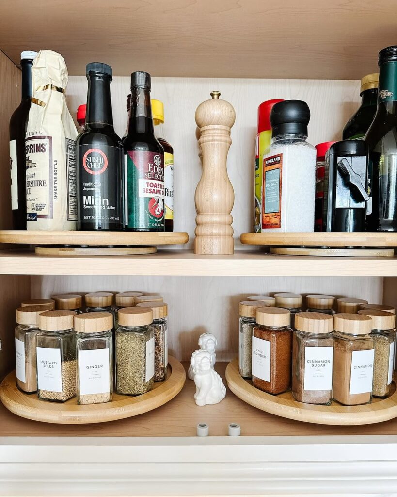 Try a Lazy Susan for Deep Cabinets