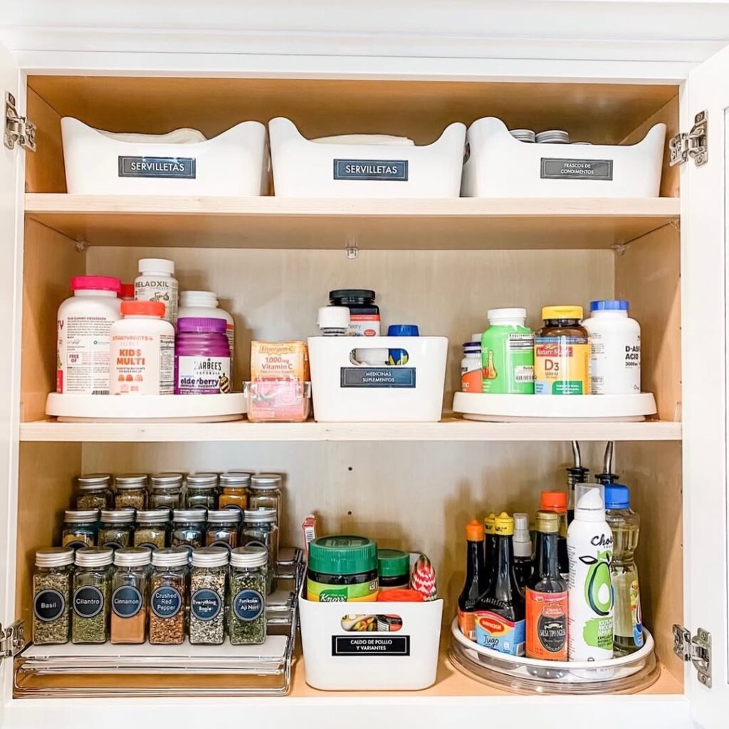Use Tiered Shelving for Canned Goods & Small Items