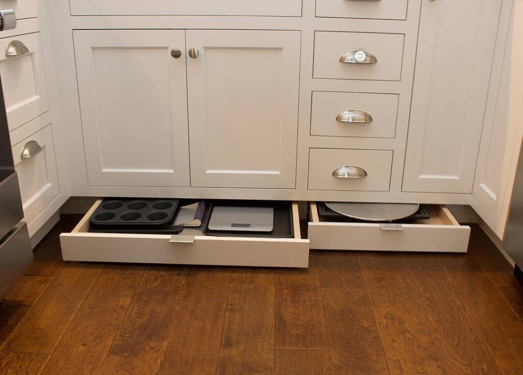 Utilize Toe-Kick Drawers for Extra Storage