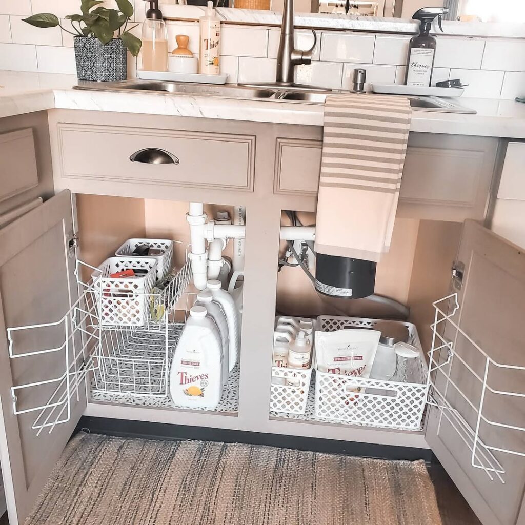 Utilize the Inside of Cabinet Doors for Extra Storage