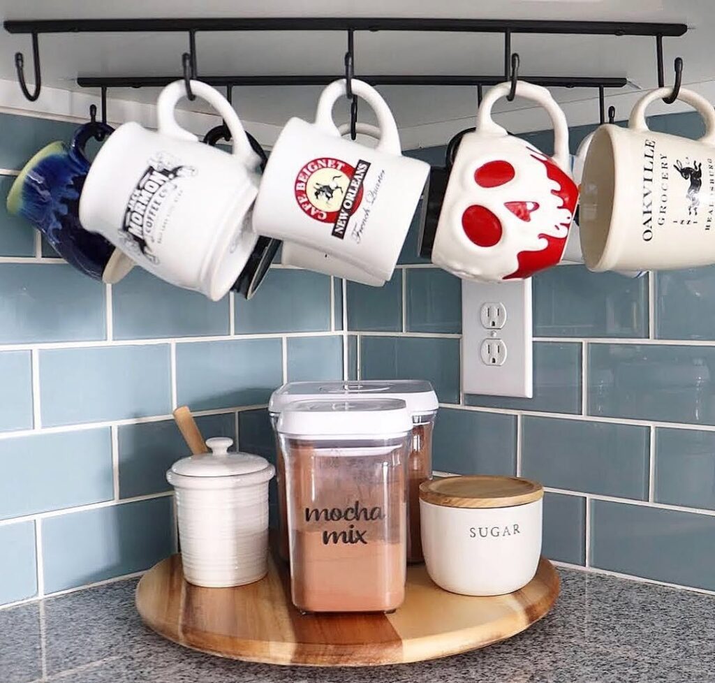 Under-Cabinet Mug Storage for Hidden Efficiency