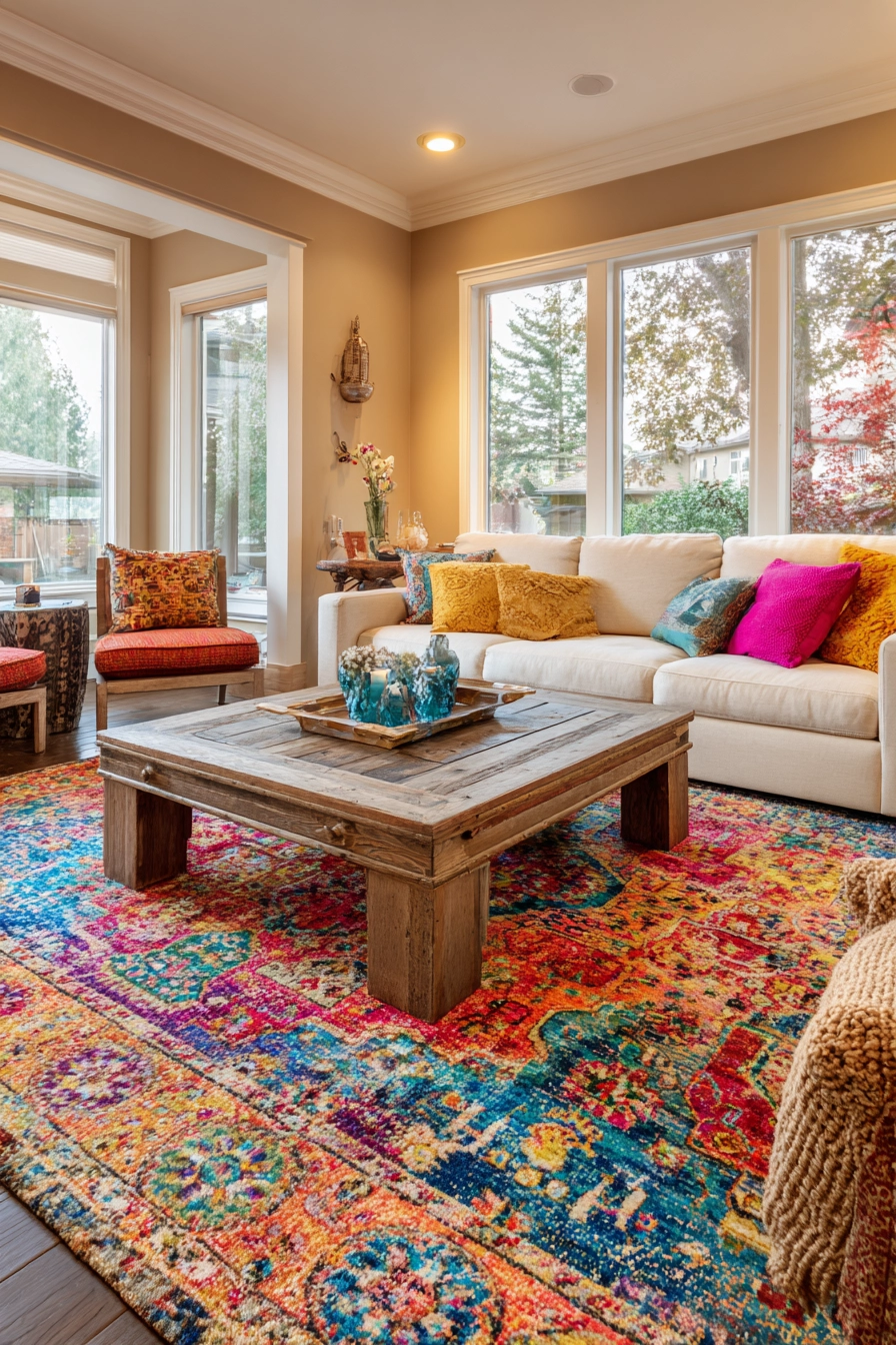 Afghan Carpet Living Room 4