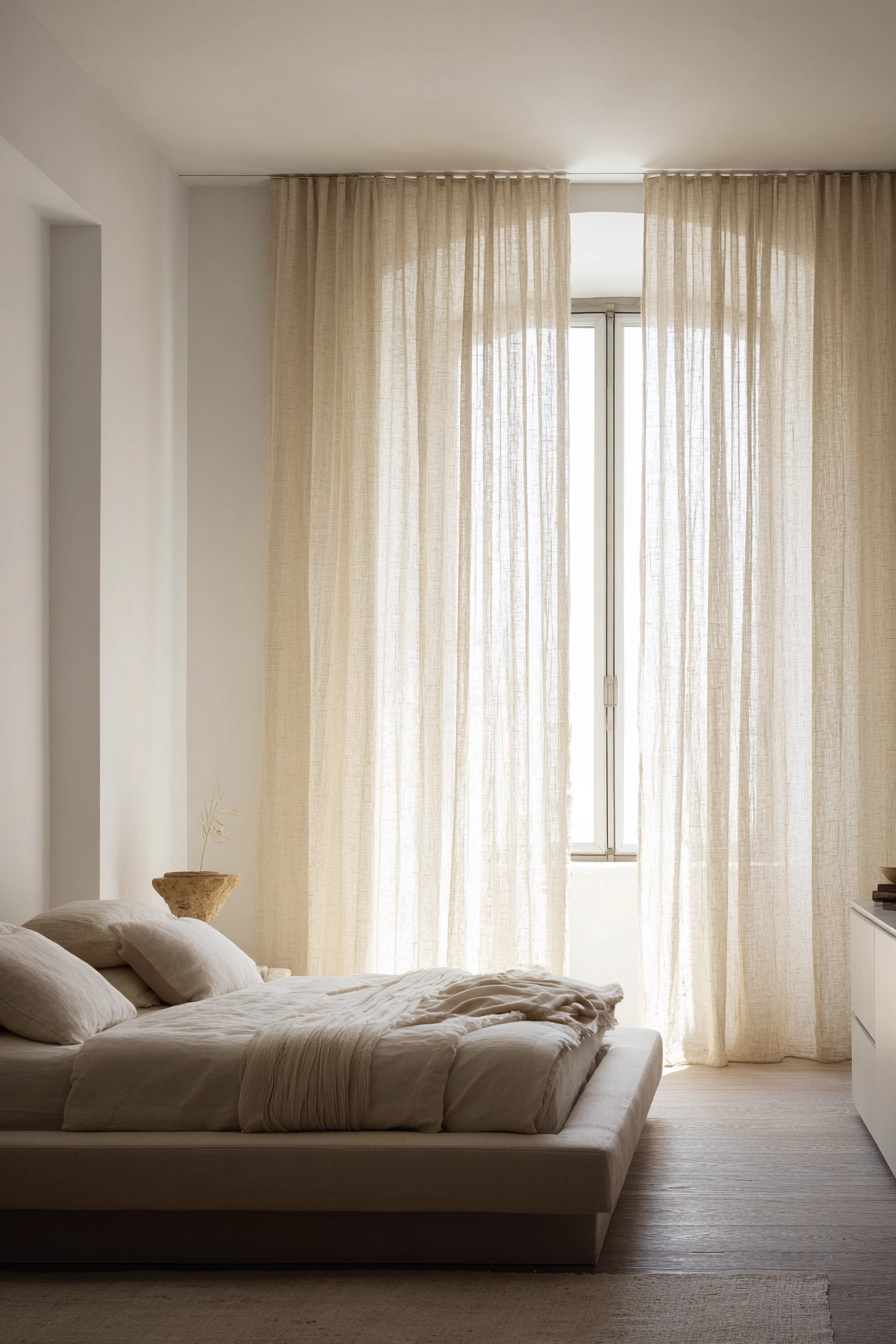 Bedroom Curtains Beige 11