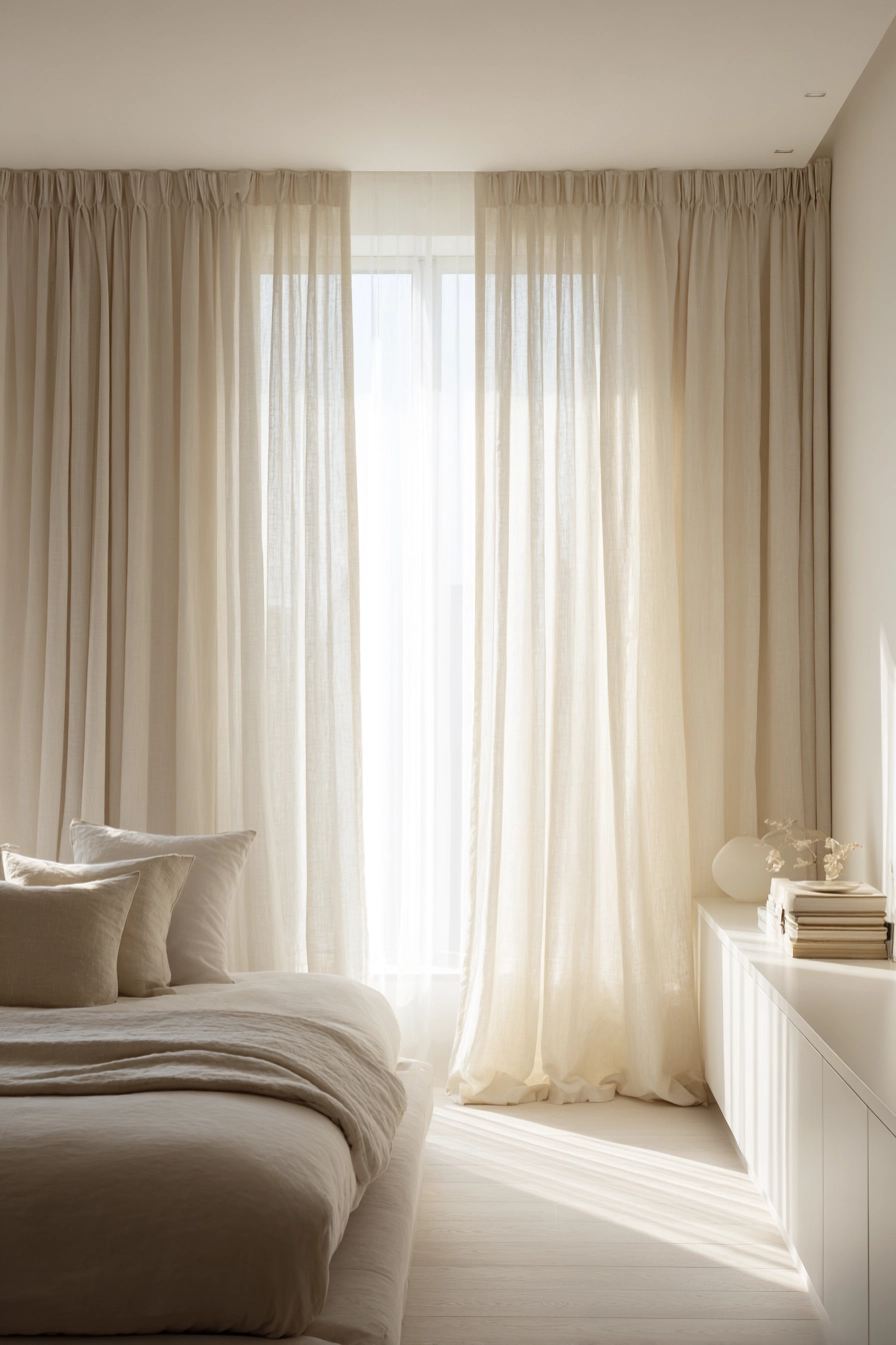 Bedroom Curtains Beige 12
