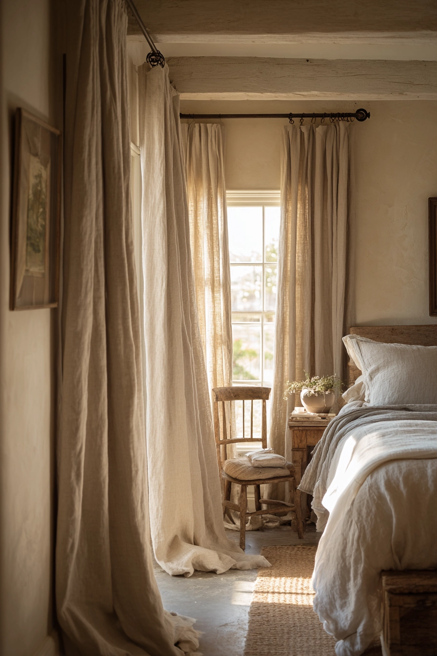 Bedroom Curtains Beige 14