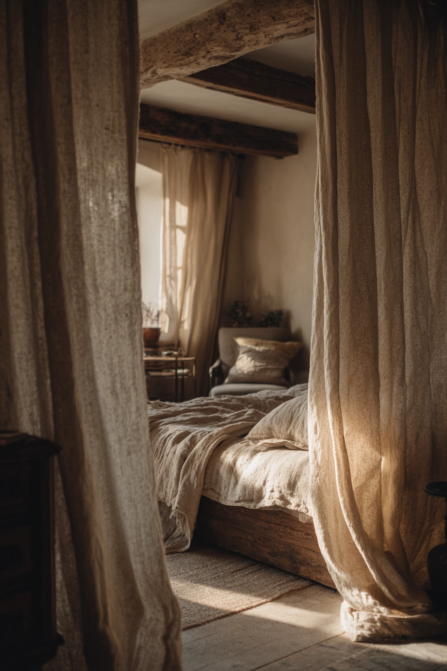 Bedroom Curtains Beige 15