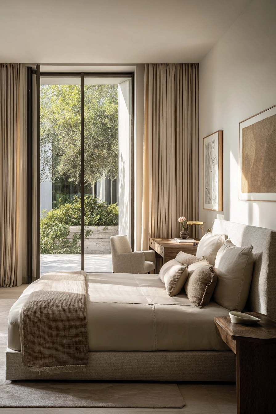 Bedroom Curtains Beige 17
