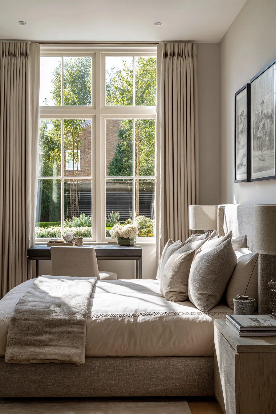Bedroom Curtains Beige 18