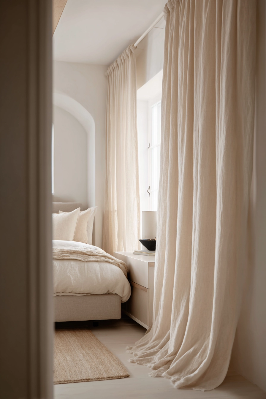 Bedroom Curtains Beige 9