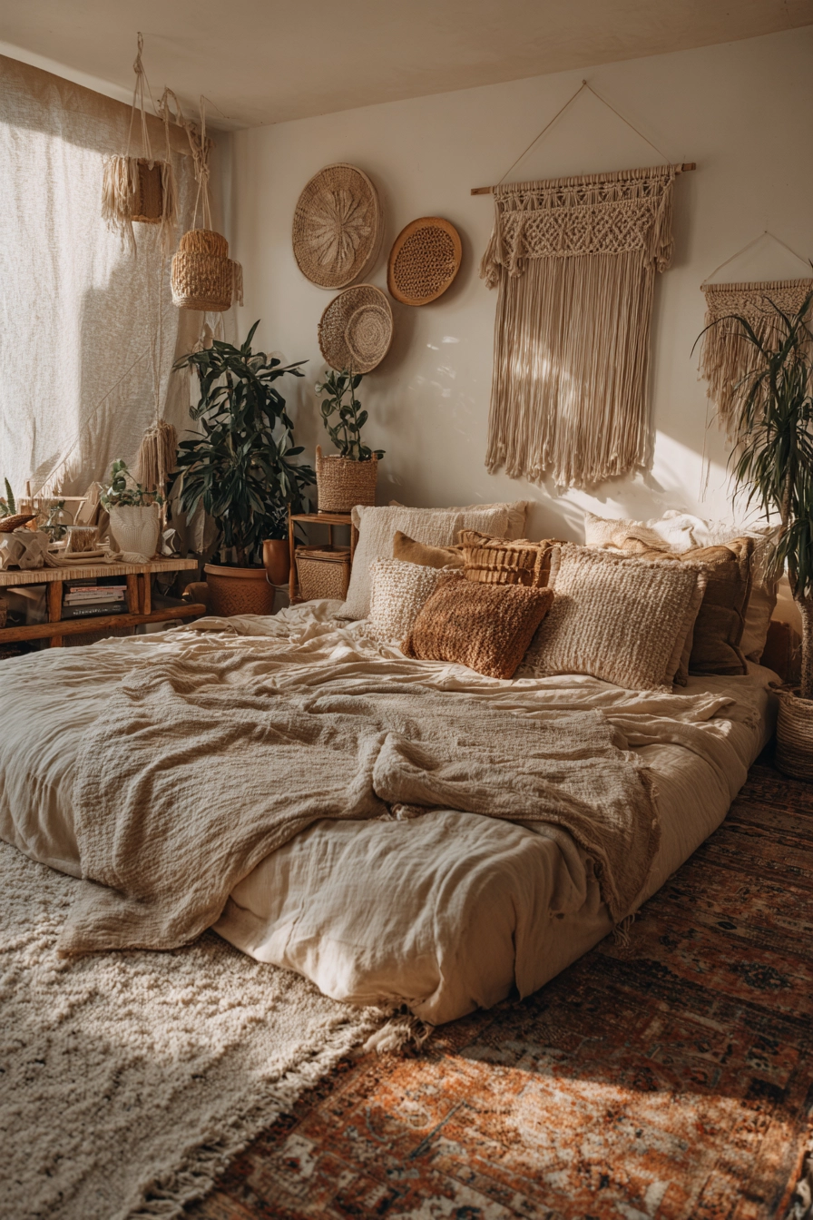 Beige Blanket Bedroom 13