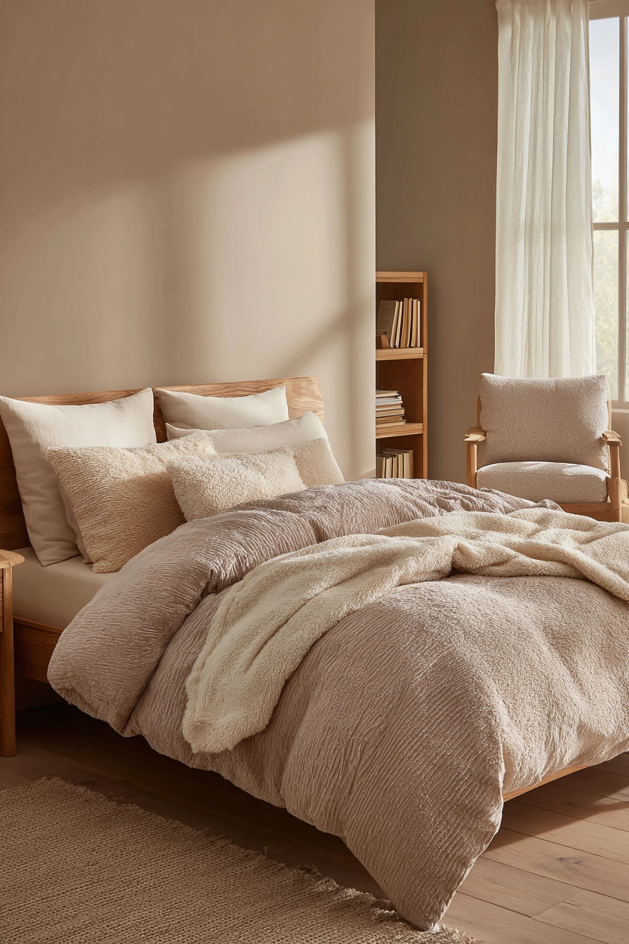 Beige Blanket Bedroom 2