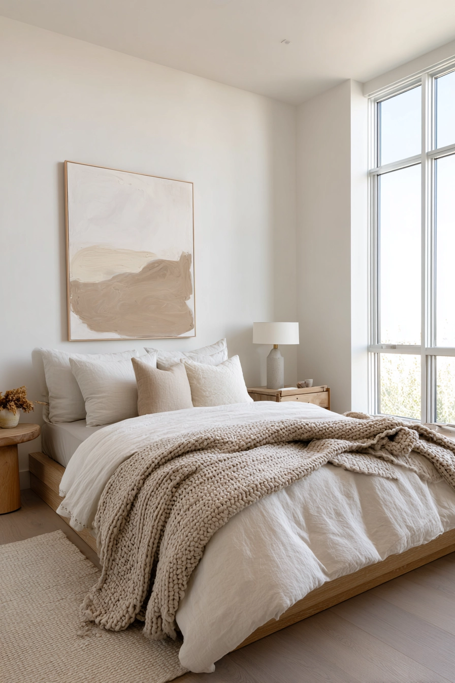 Beige Blanket Bedroom 7