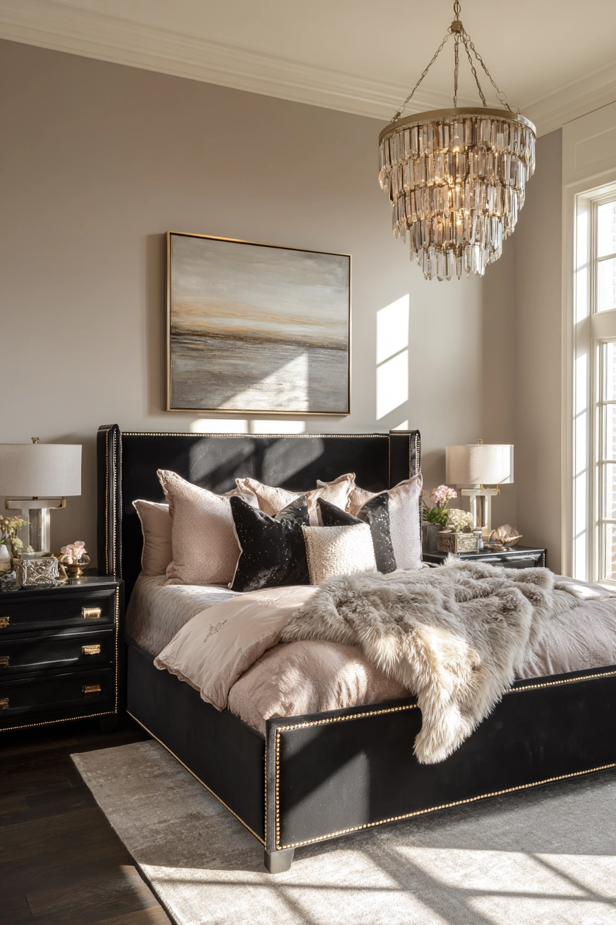 Black Bedframe Bedroom Ideas 17
