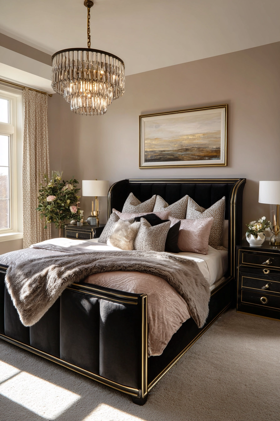 Black Bedframe Bedroom Ideas 19