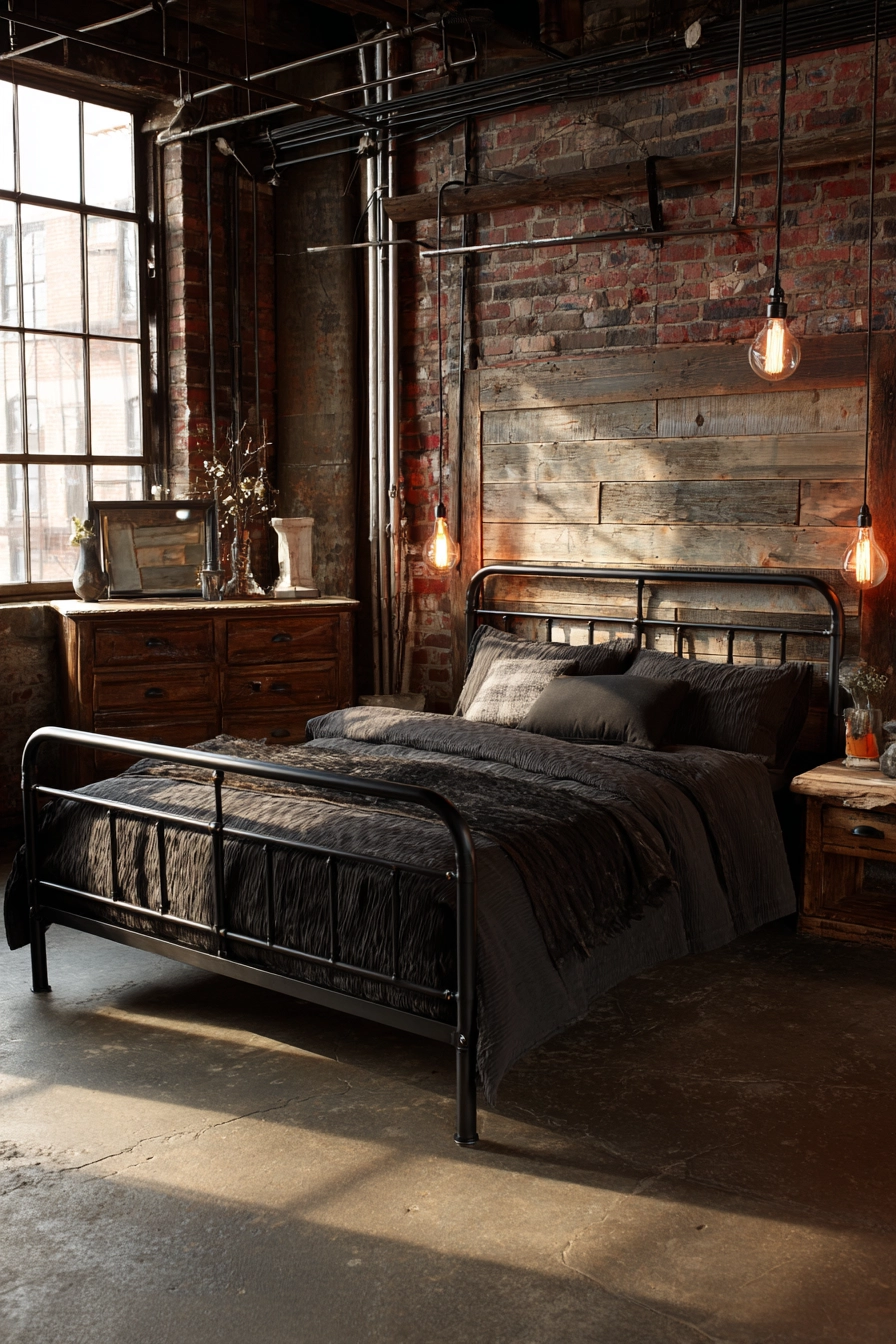 Black Bedframe Bedroom Ideas 7