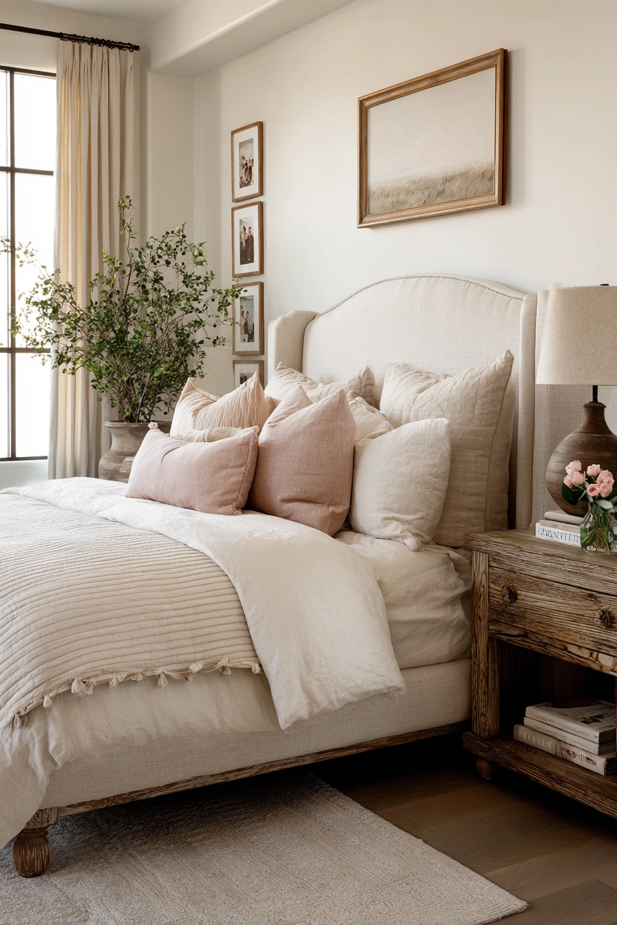 Neutral Farmhouse Bedroom 17