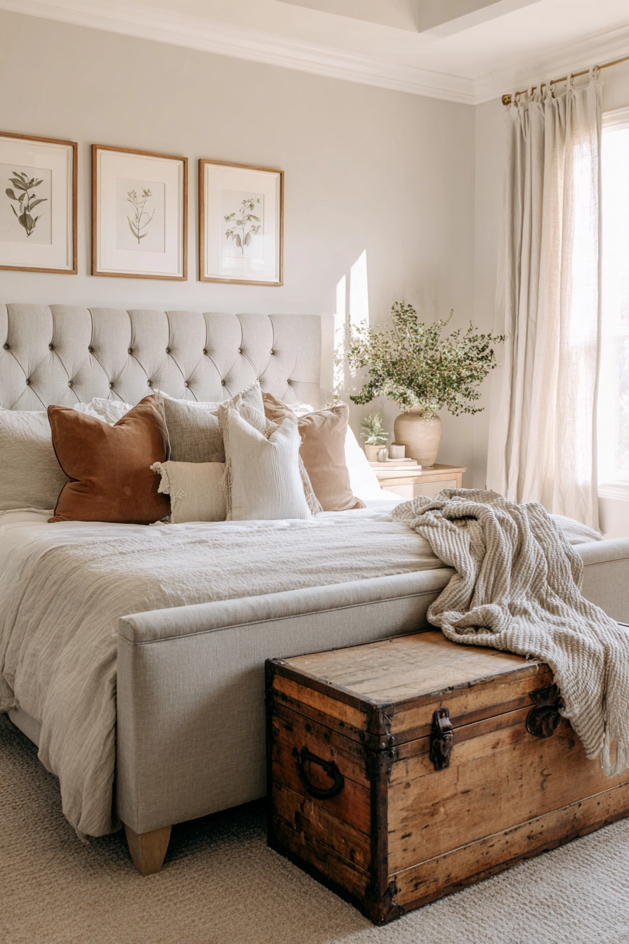 Neutral Farmhouse Bedroom 8