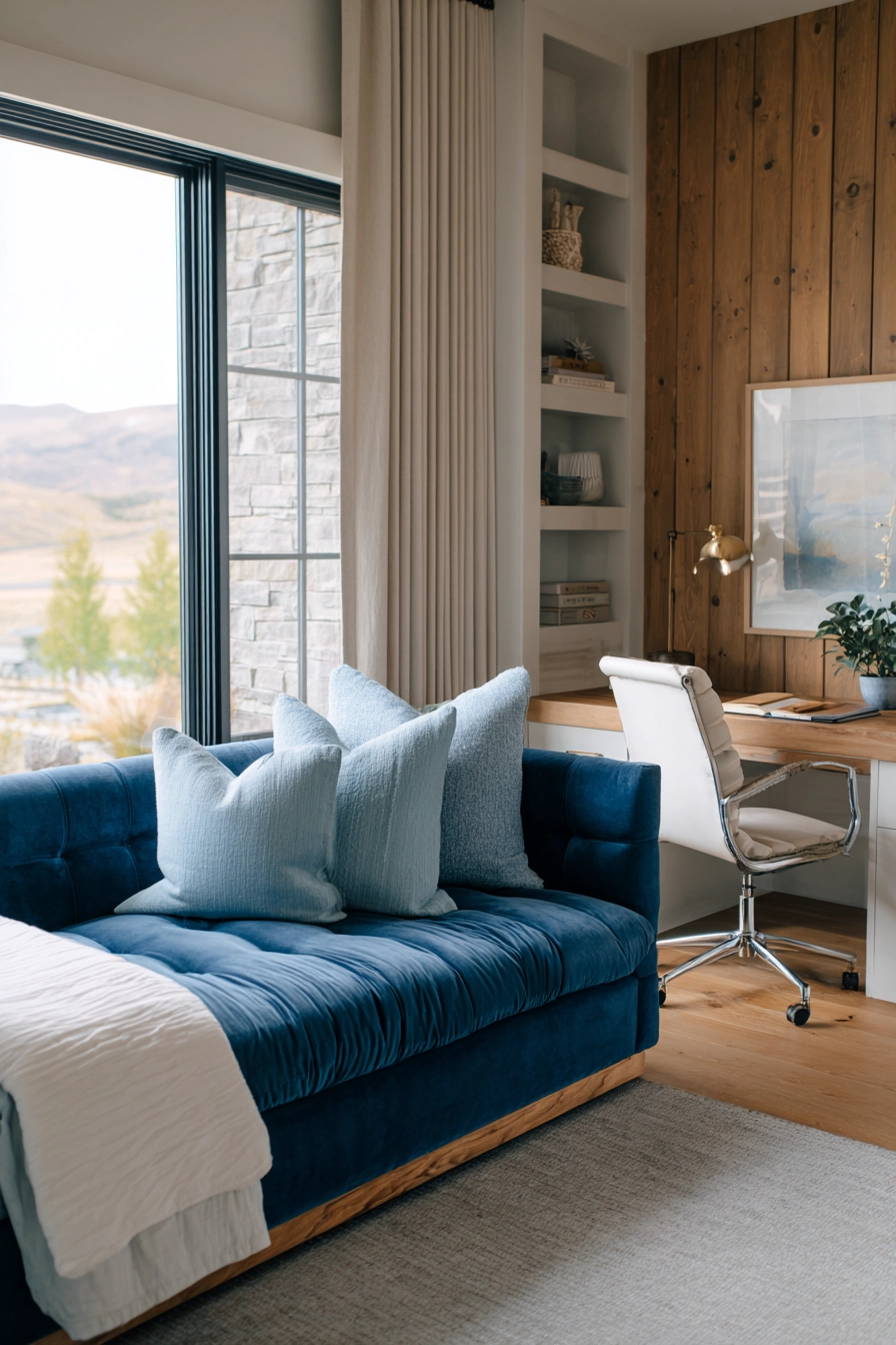 Office Bedroom Blue Combo: Creating a Harmonious Retreat