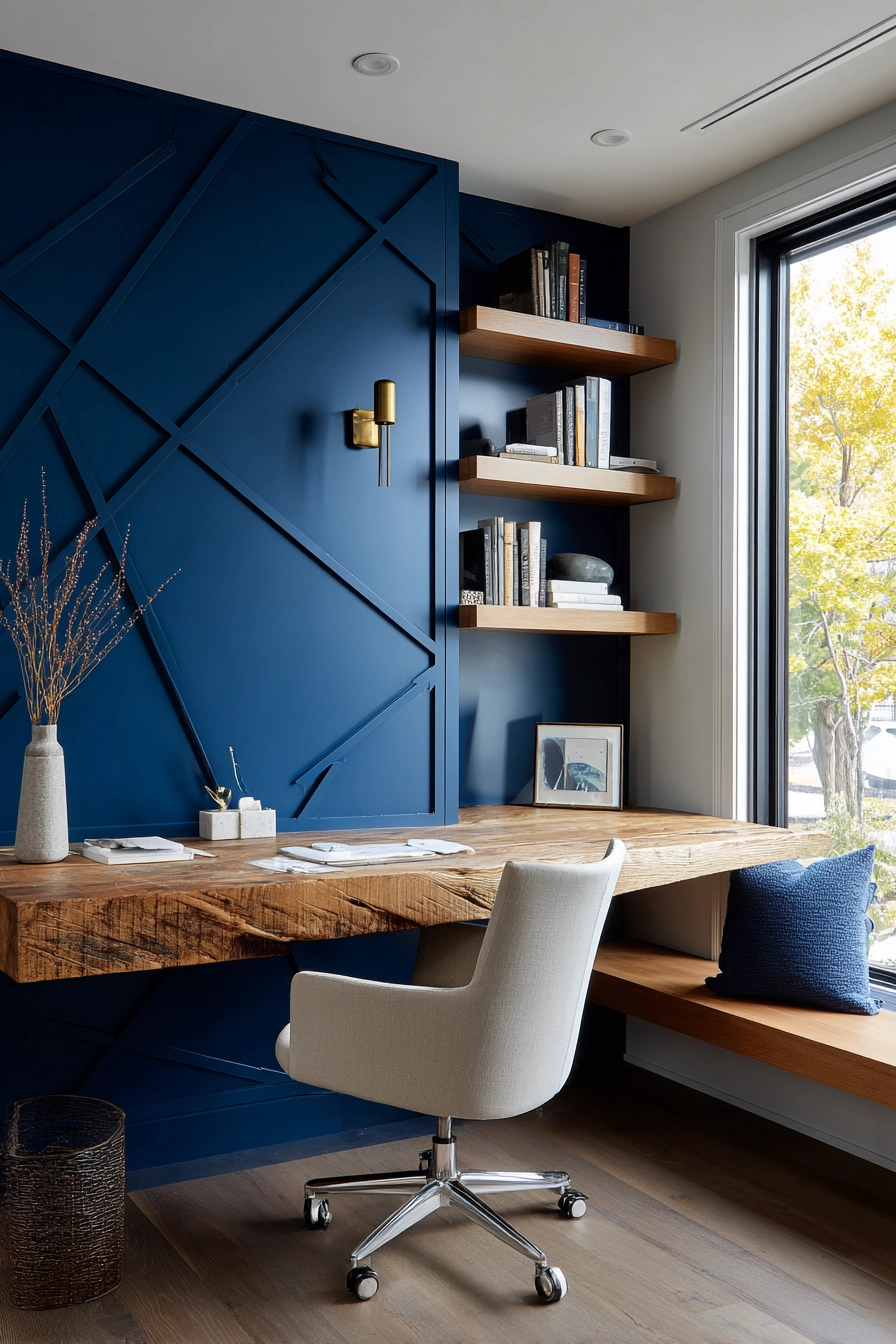 Blue Geometric Accent 13
