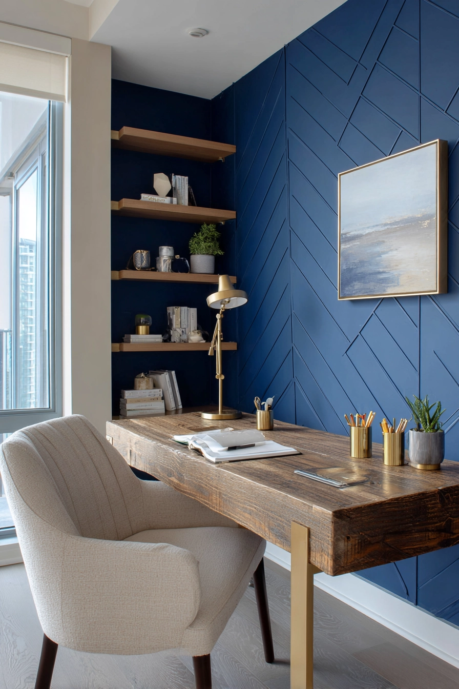 Blue Geometric Accent 15