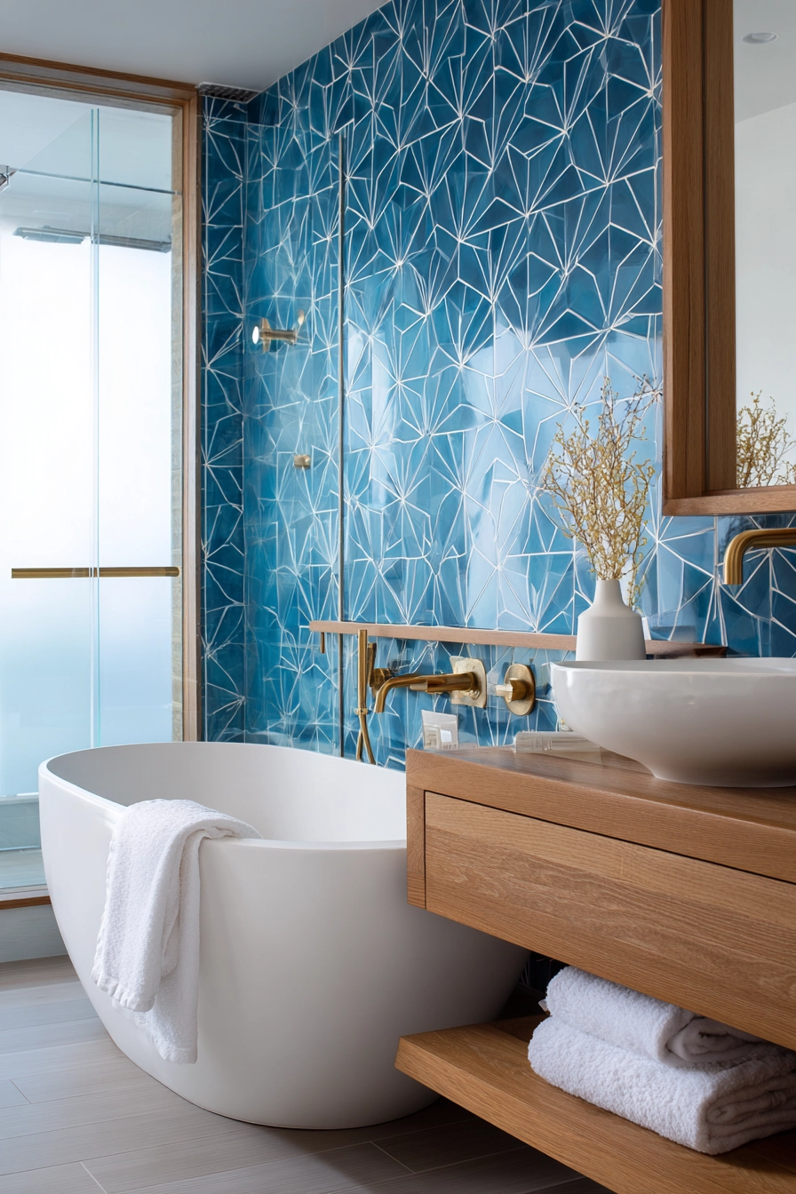 Blue Geometric Accent 18
