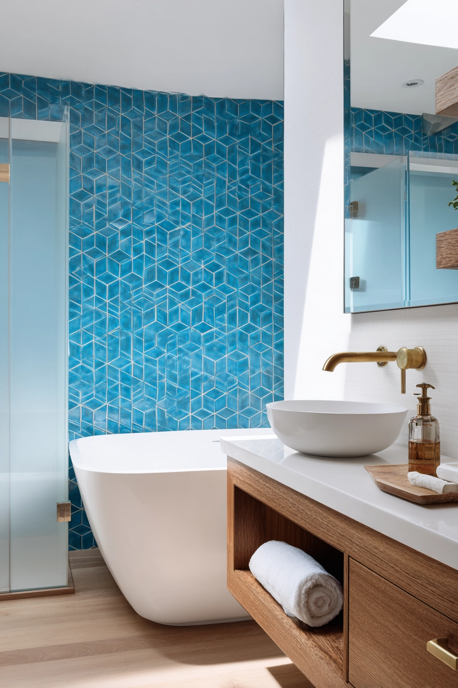 Blue Geometric Accent 20