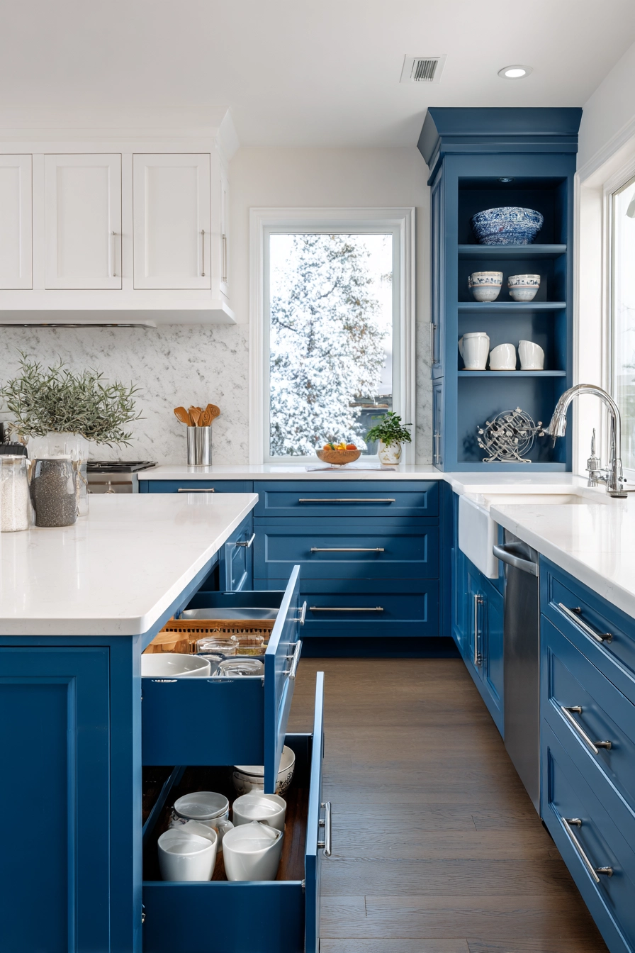 Blue Hidden Storage Solutions 13