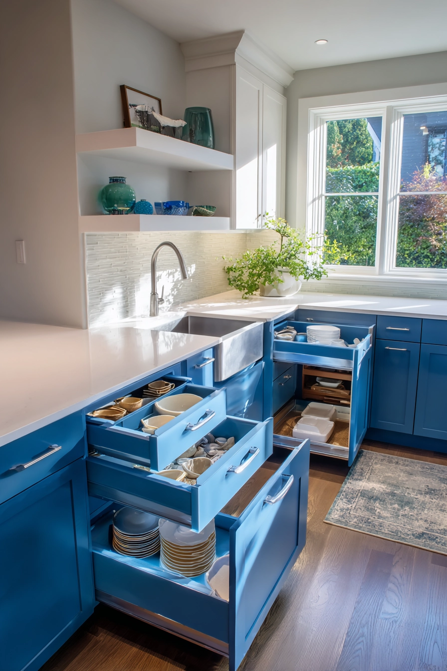 Blue Hidden Storage Solutions 15