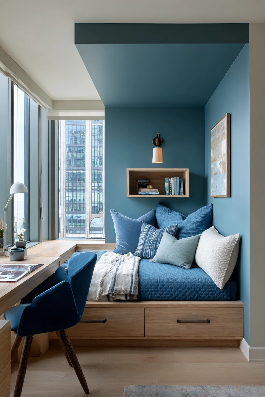 Cozy Blue Bedroom 13