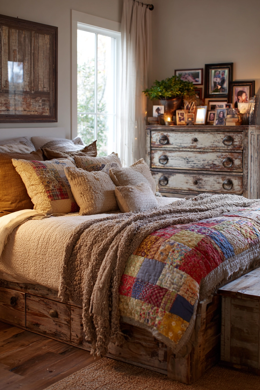 Eclectic Farmhouse Bedroom 12