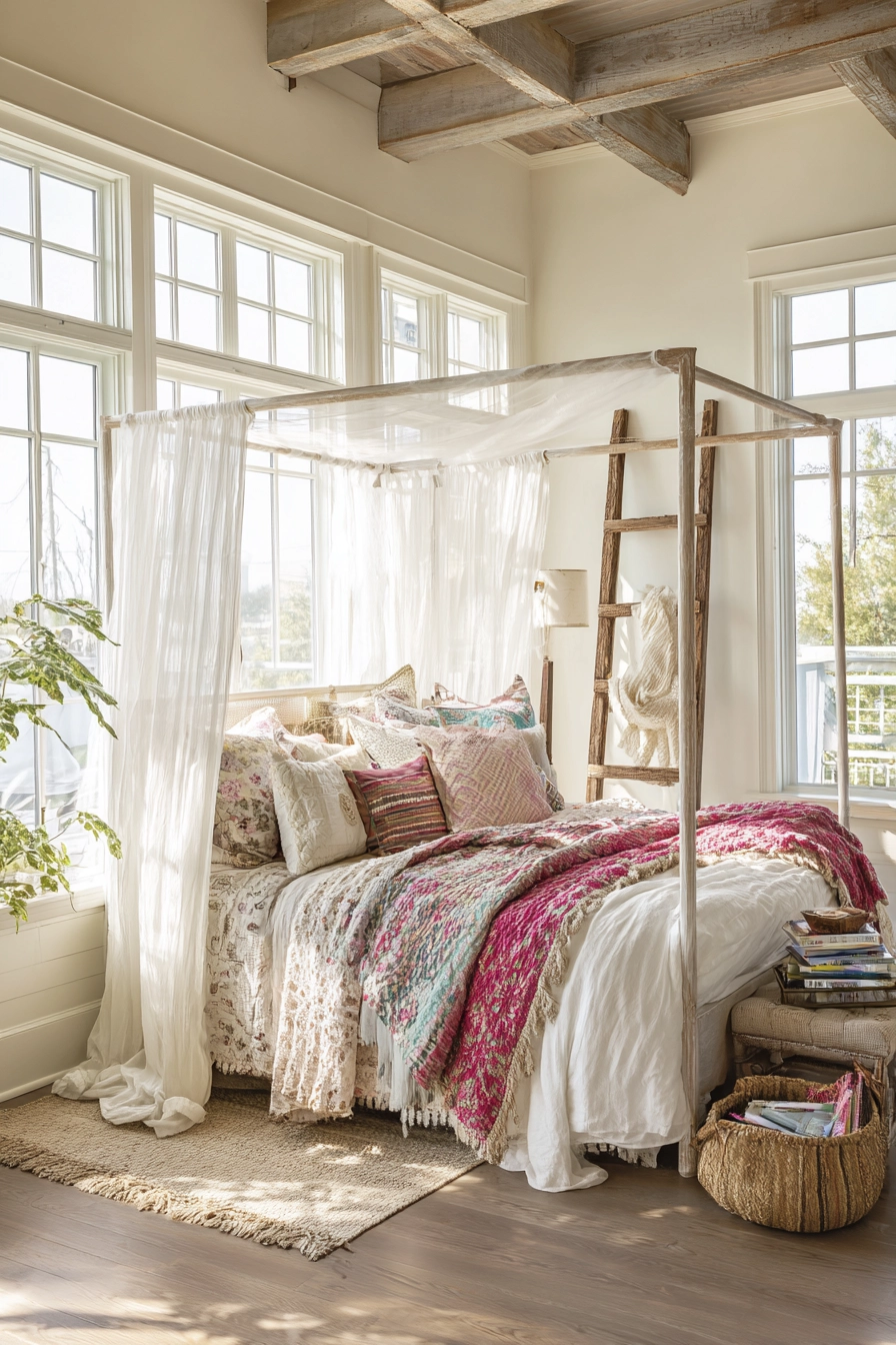 Eclectic Farmhouse Bedroom 13